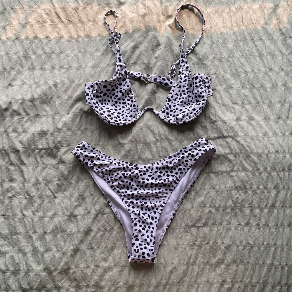 Shein Underwire High Cut Bikini Set